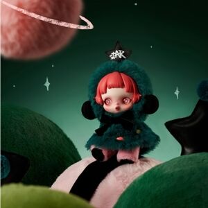 Skullpanda Plush Doll with Teal Outfit (Tartita)